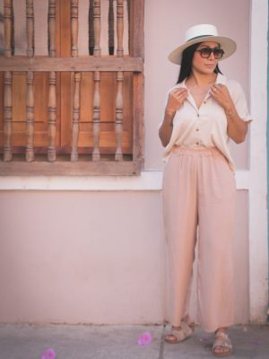 Pantalón Algodón corte plata