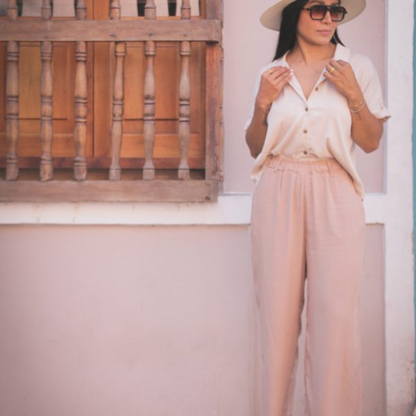 Pantalón Algodón corte plata